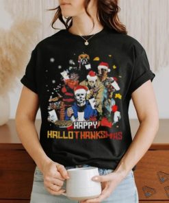 Halloween Horror Movies Characters Happy Hallothanksmas T Shirt