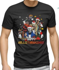 Halloween Horror Movies Characters Happy Hallothanksmas T Shirt