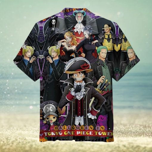 Halloween In Tokyo One Piece Tower Hawaiian Shirt And Short