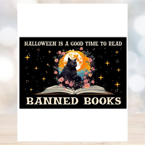 Halloween Is A Good Time To Read Banned Books Poster