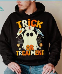 Halloween Nurse Trick Or Treatment Funny Ghost Nurse T Shirt, hoodie, sweater, long sleeve and tank top Halloween Nurse Trick Or Treatment Funny Ghost Nurse T Shirt