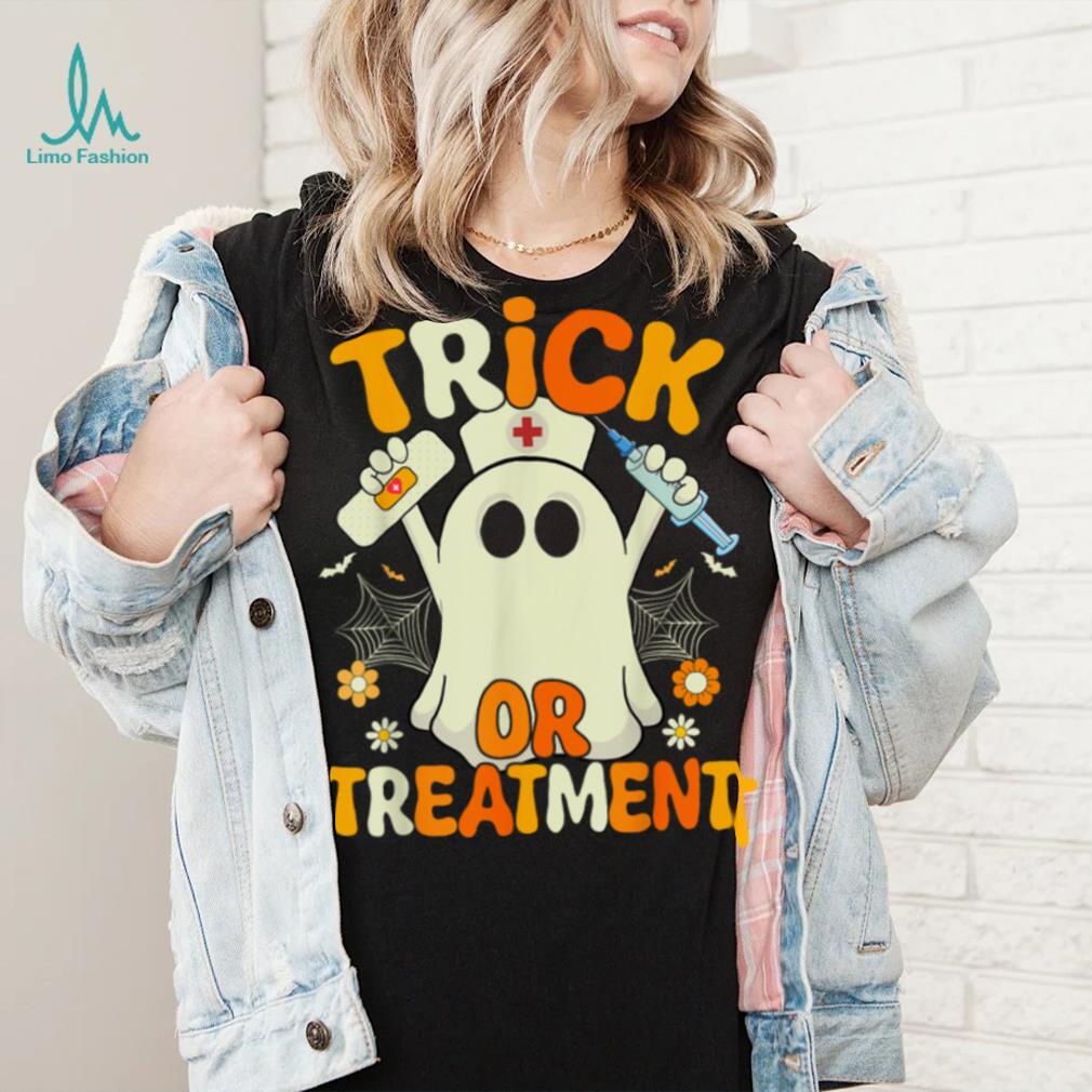Halloween Nurse Trick Or Treatment Funny Ghost Nurse T Shirt Halloween Nurse Trick Or Treatment Funny Ghost Nurse T Shirt