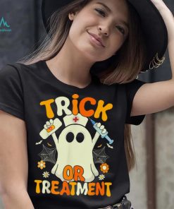 Halloween Nurse Trick Or Treatment Funny Ghost Nurse T Shirt, hoodie, sweater, long sleeve and tank top Halloween Nurse Trick Or Treatment Funny Ghost Nurse T Shirt