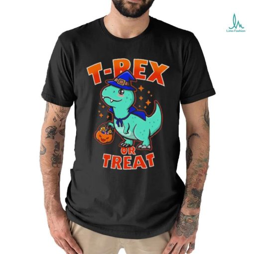 Halloween Trick or Treat Cute Kawaii T Rex Dinosaur For Kids Shirt