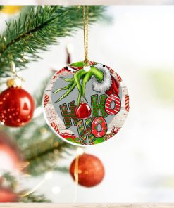 Hand Grinch Hohoho Merry Christmas Ceramic Ornament