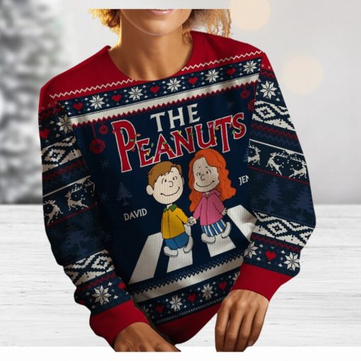 Hand In Hand Couple Personalized 3D Knitted Ugly Sweater