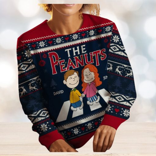 Hand In Hand Couple Personalized 3D Knitted Ugly Sweater