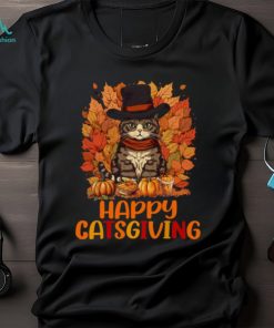 Happy Catsgiving Thanksgiving Cat T Shirt