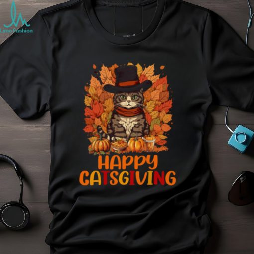 Happy Catsgiving   Thanksgiving Cat T Shirt