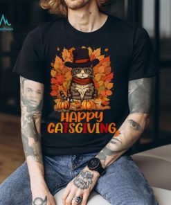 Happy Catsgiving Thanksgiving Cat T Shirt