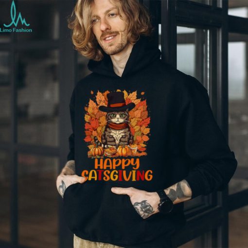 Happy Catsgiving   Thanksgiving Cat T Shirt