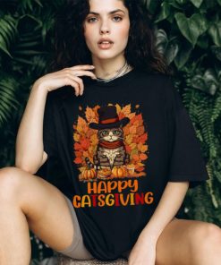 Happy Catsgiving Thanksgiving Cat T Shirt