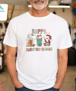 Happy Hallothanksmas Coffee Halloween Thanksgiving Christmas Shirt