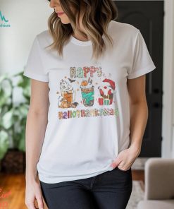 Happy Hallothanksmas Coffee Halloween Thanksgiving Christmas Shirt