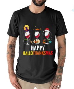 Happy Halloween Thanksgiving Christmas Hallothanksmas Unisex Sweatshirt