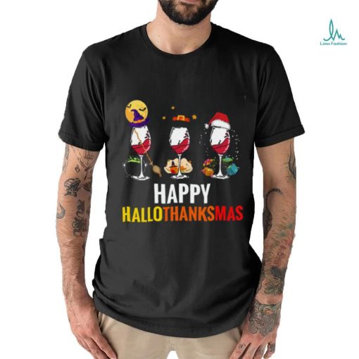 Happy Halloween Thanksgiving Christmas Hallothanksmas Unisex Sweatshirt