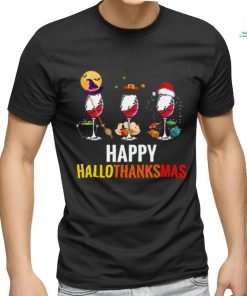 Happy Halloween Thanksgiving Christmas Hallothanksmas Unisex Sweatshirt