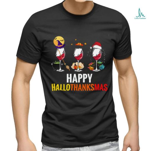 Happy Halloween Thanksgiving Christmas Hallothanksmas Unisex Sweatshirt