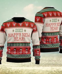 Happy Holiday Pattern Christmas Unisex Ugly Sweater