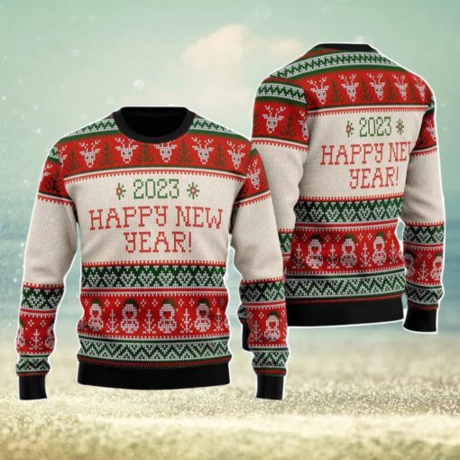 Happy Holiday Pattern Christmas Unisex Ugly Sweater