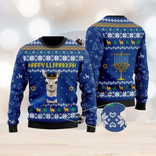 Happy Llamakkah Ugly Christmas Sweater Funny Gift For Men And Women Family Holidays