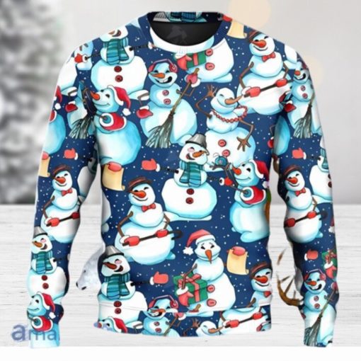 Happy Snowman Xmas Ugly Christmas Sweater Unique Gift For Men And Women