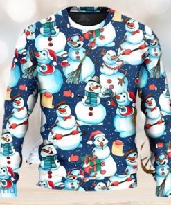 Happy Snowman Xmas Ugly Christmas Sweater Unique Gift For Men And Women