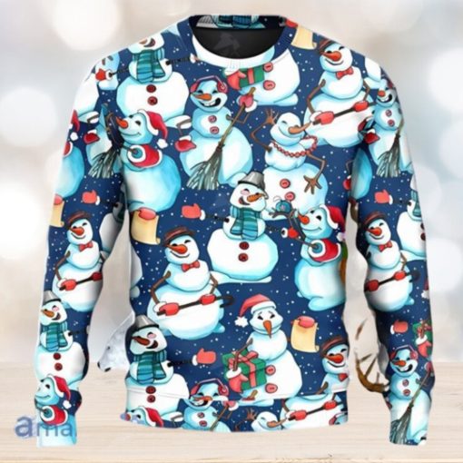 Happy Snowman Xmas Ugly Christmas Sweater Unique Gift For Men And Women