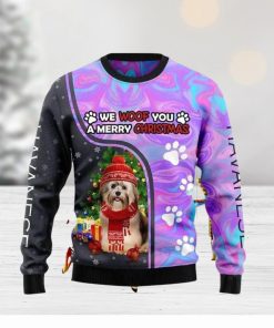 Havanese Hologram Color Ugly Christmas Sweater Best Gift For Men And Women