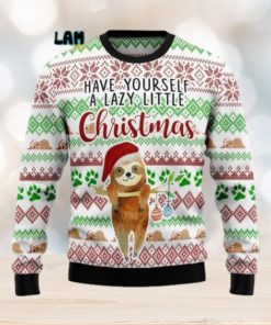 Have Yourself A Lazy Little Christmas Sloth Ugly Sweater