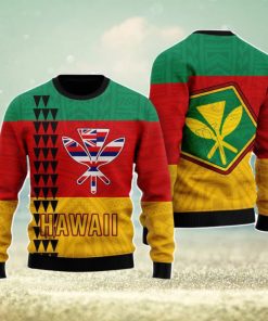 Hawaii Kanaka Flag Christmas Unisex Ugly Sweater