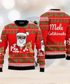 Hawaii Santa Claus Funny Christmas Unisex Ugly Sweater