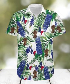 Hawaiian Aloha Shirts Texas Bluebonnet