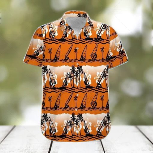 Hawaiian Aloha Shirts Windsurfing Sunset