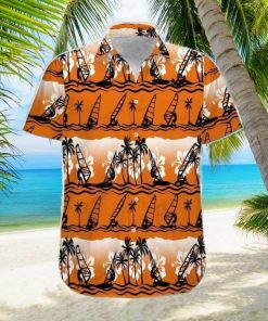 Hawaiian Aloha Shirts Windsurfing Sunset