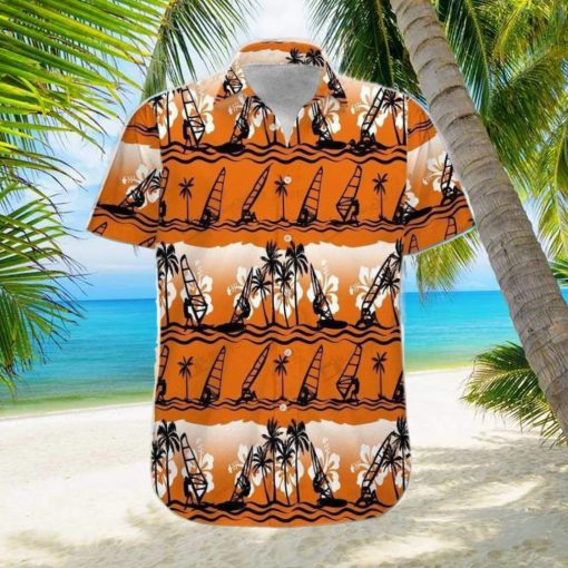 Hawaiian Aloha Shirts Windsurfing Sunset