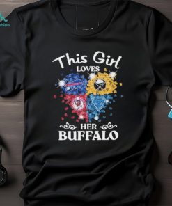 This Girl Loves Her New York Sports Teams Logo Yankees x Mets x Buffalo  Bills Heart Diamond 2023 Shirt - Limotees