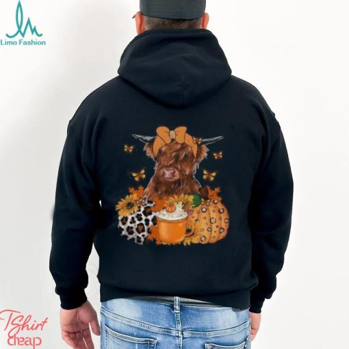 Highland Cow Fall Sweatshirt, Fall Heifer Thanksgiving Shirt, Thanksgviving Shirt, Fall Sweater, Fall Vibes Shirt, Pumpkin Cow Shirt, Thanksgiving Gift