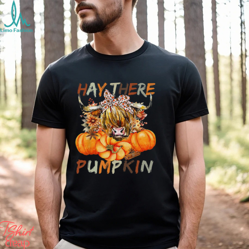 Highland Cow Thanksgiving T shirt, Hay There Pumpkin, Thanksgiving T shirt Highland Cow Thanksgiving T shirt, Hay There Pumpkin, Thanksgiving T shirt