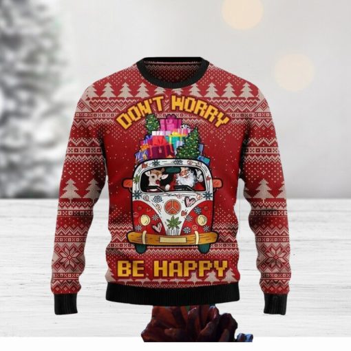 Hippie Car Ugly Christmas Sweater Impressive Gift For Men And Women