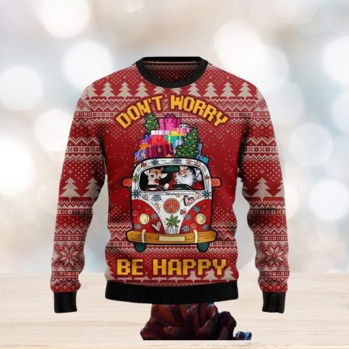 Hippie Car Ugly Christmas Sweater Impressive Gift For Men And Women