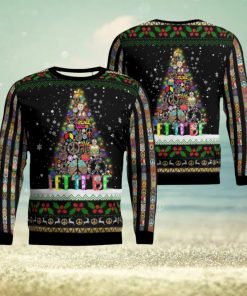 Hippie Let It Be Christmas AOP Ugly Sweater Xmas Christmas Gift