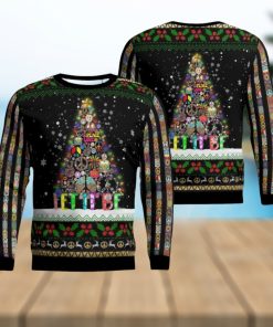 Hippie Let It Be Christmas AOP Ugly Sweater Xmas Christmas Gift