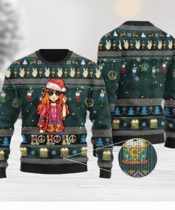 Ho Ho Ho For Hippie Lovers On National For Christmas Gifts Ugly Christmas Sweater