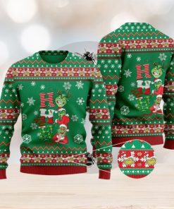 Ho Ho Ho Grinch Christmas Ugly Xmas Wool Knitted Sweater