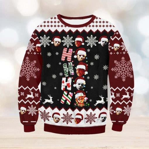 Ho Ho Horror For Christmas Gifts Ugly Christmas Wool Knitted Sweater