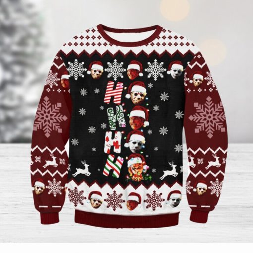 Ho Ho Horror For Christmas Gifts Ugly Christmas Wool Knitted Sweater