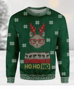 Ho Ho No Cat Christmas Ugly Sweater