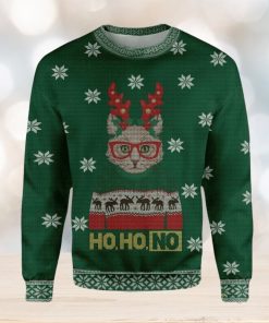 Ho Ho No Cat Christmas Ugly Sweater