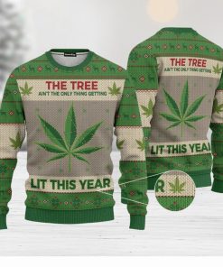 Hobby New Lit This Year Weed Ugly Christmas 3D Sweater Gift For Men And Women